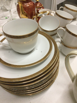 10 Kaffee Sets  mit Goldrand